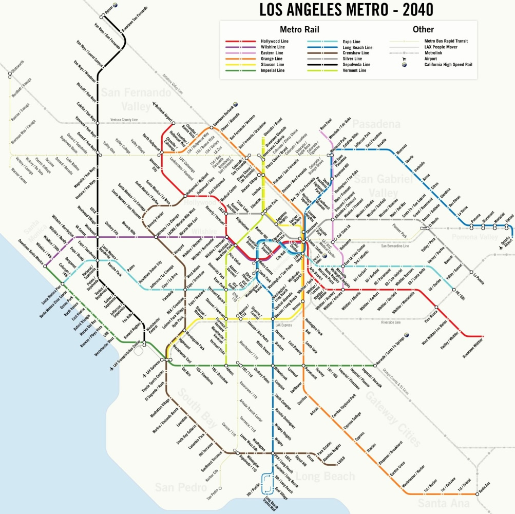 Los Angeles Metro lepassage sous terrain 2040